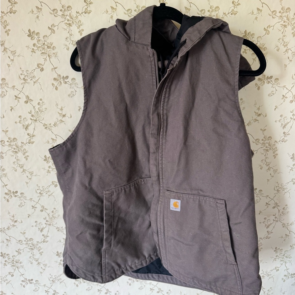 Carhartt Gray Hooded Vest
